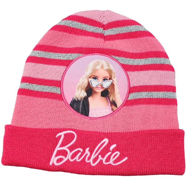 Cappello Invernale Morbido e Caldo Bambine e Ragazze Barbie Fucsia