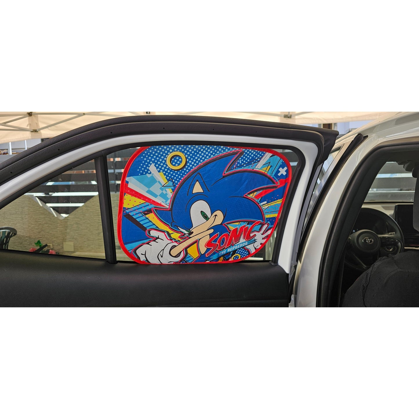 SONIC - Coppia di Tendine Laterali Parasole Auto Bambini con Ventose