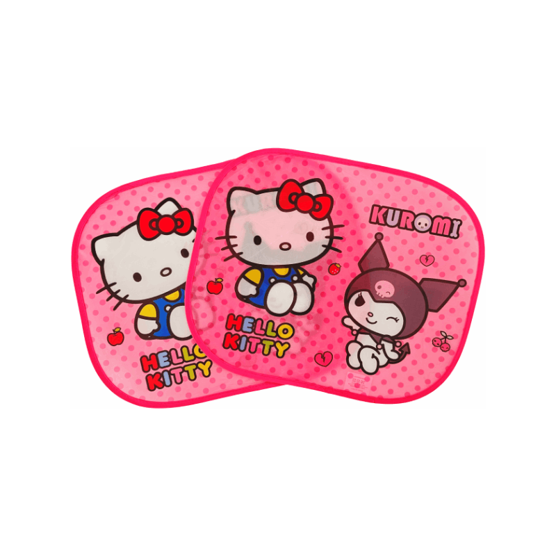 HELLO - Coppia di Tendine Laterali Parasole Auto Bambini con Ventose