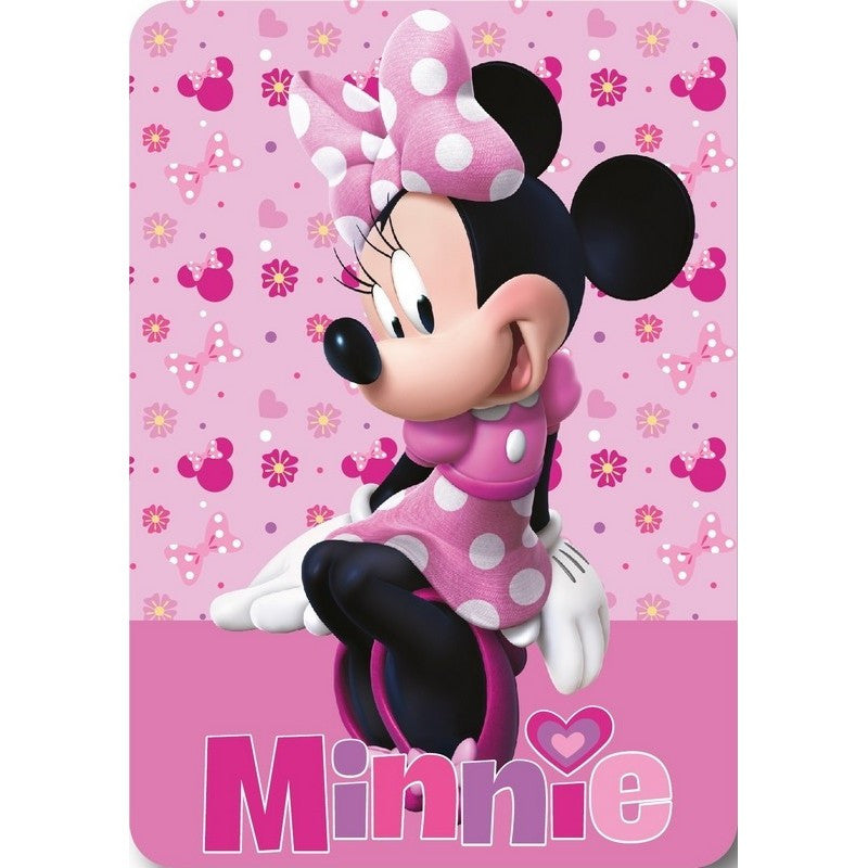Coperta Plaid Morbida e Calda 100x140cm per Bambini Pile con stampa MINNIE MOUSE Topolina