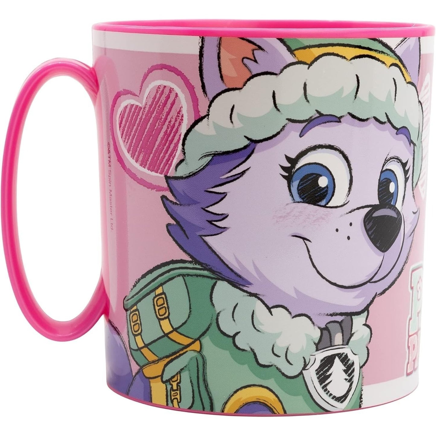 Tazza Bicchiere in plastica 350ml per Microonde con manico Bambini colazione Cuccioli Skye