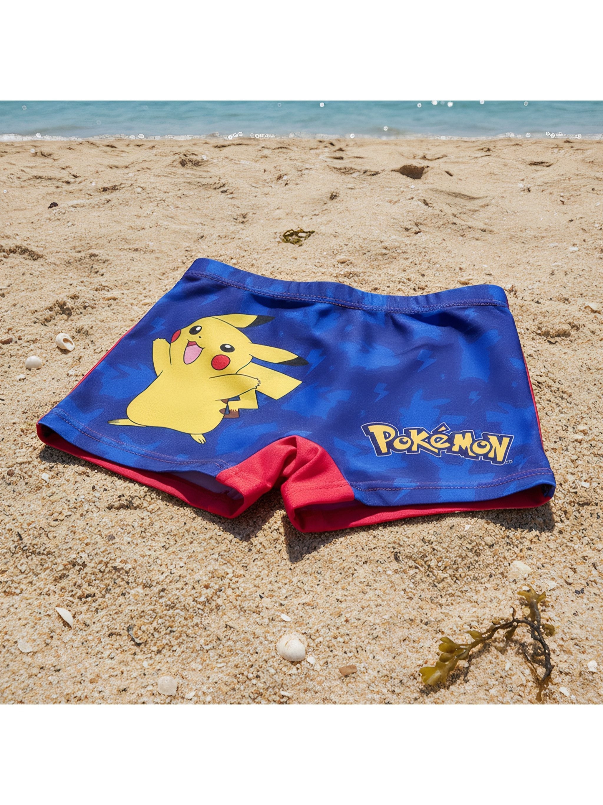 POKEMON - Costume da Bagno per Bambini e Ragazzi Boxer Slip Parigamba per Mare e Piscina 5-6 Anni