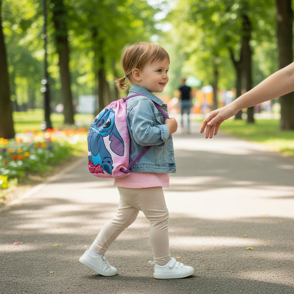 Sacca Sportiva per Bambino, Borsa Zaino per Asilo, Palestra, Piscina, Viaggio, Portascarpe