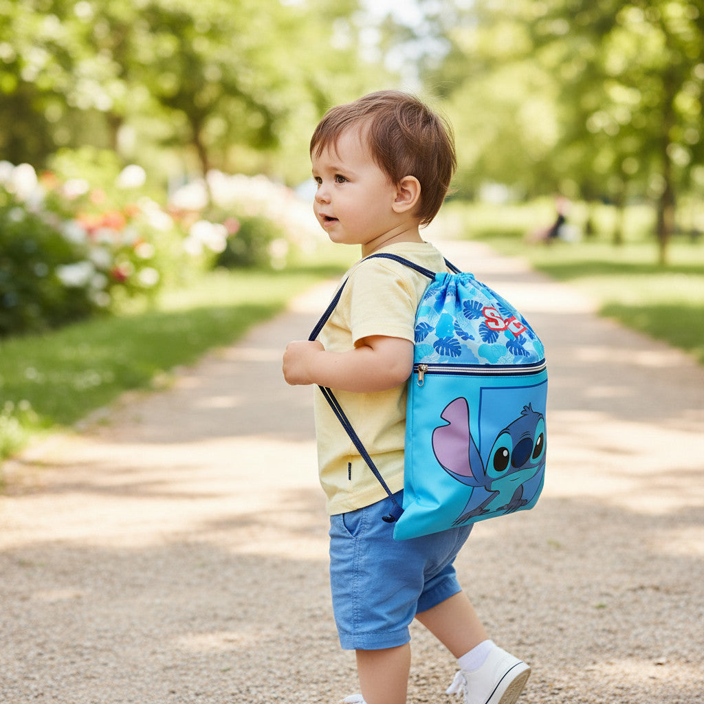 Sacca Sportiva per Bambino, Borsa Zaino per Asilo, Palestra, Piscina, Viaggio, Portascarpe