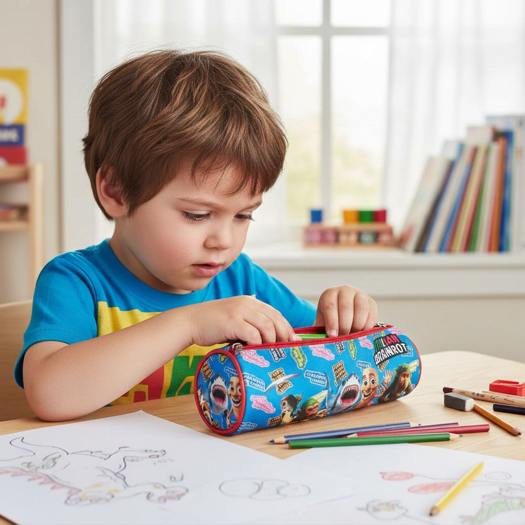 Portapenne Astuccio Borsellino Scuola e Asilo per Bambini 21x7x6cm