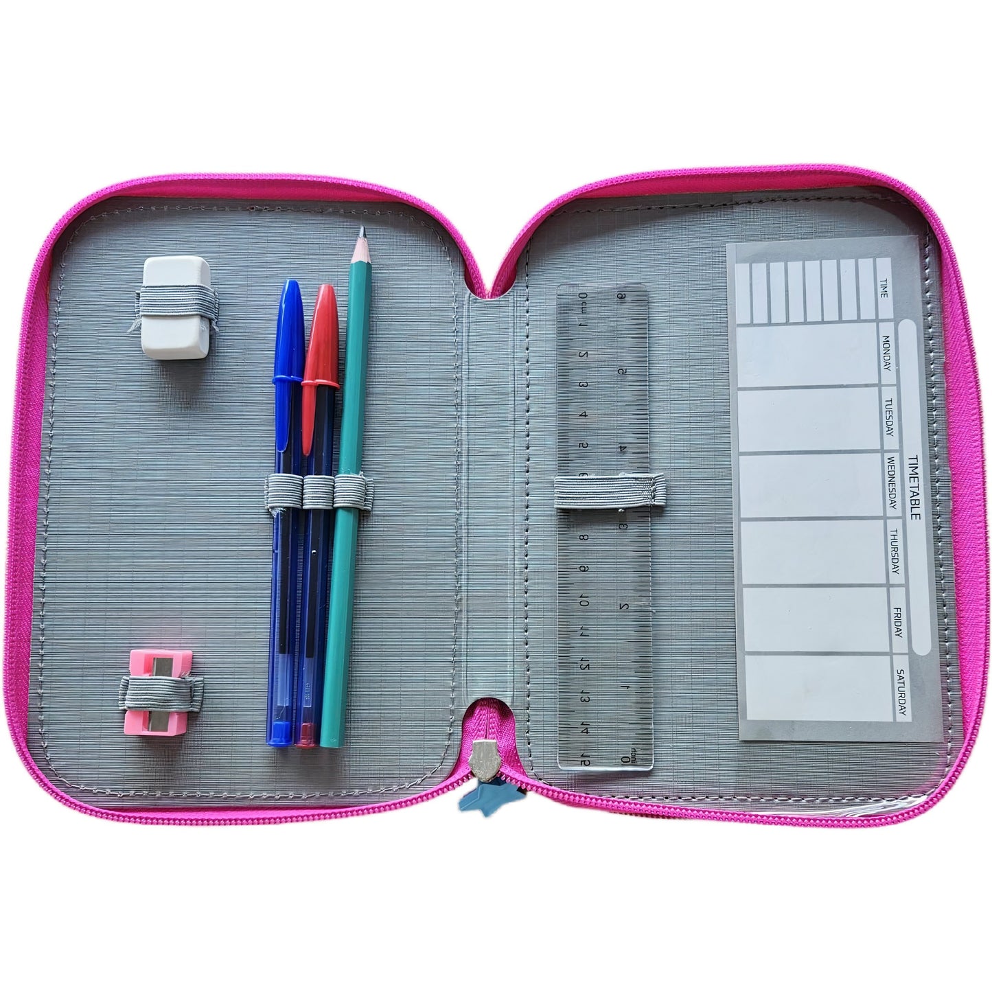 Portapenne Astuccio Triplo Borsellino Scuola e Asilo per Bambini e Ragazzi GABBY