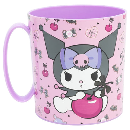 Tazza Bicchiere in plastica 350ml per Microonde con manico Bambini colazione KUROMI
