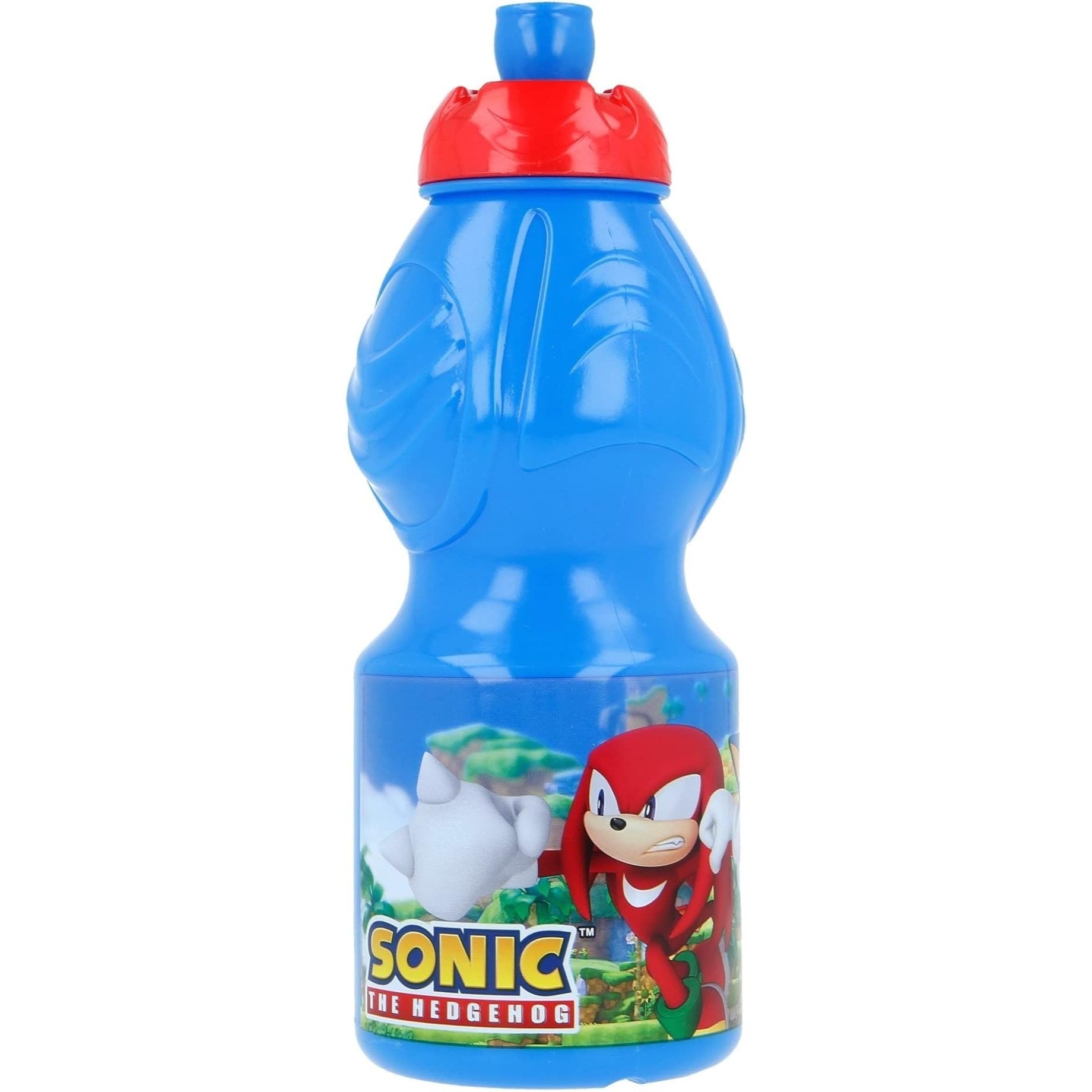 SONIC - Borraccia Sport Ufficiale in plastica Bottiglia per Bambini 400ML con beccuccio retraibile