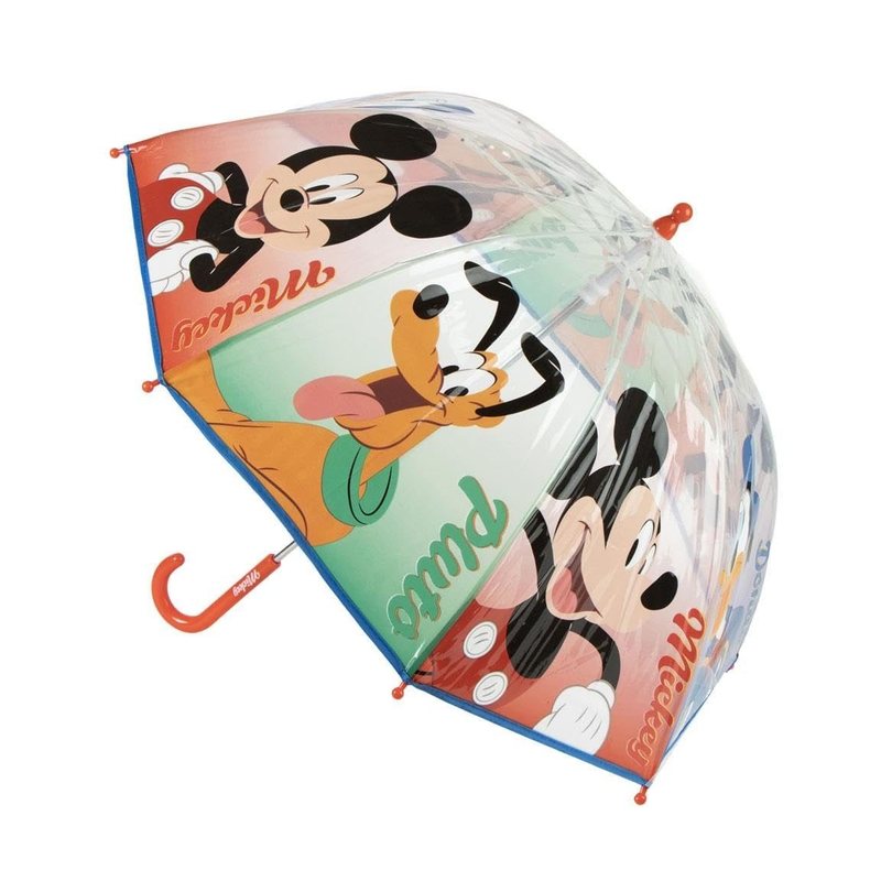 Ombrello Trasparente Topolino Mickey Mouse Bambini Campana Multicolore