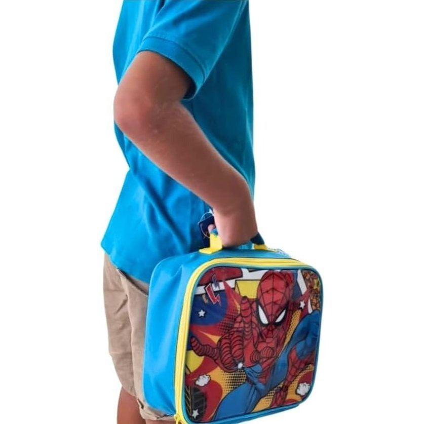 Borsa Termica Rettangolare Impermeabile Porta Pranzo per Bambini con Manico - Gadget Scuola SPIDER-MAN