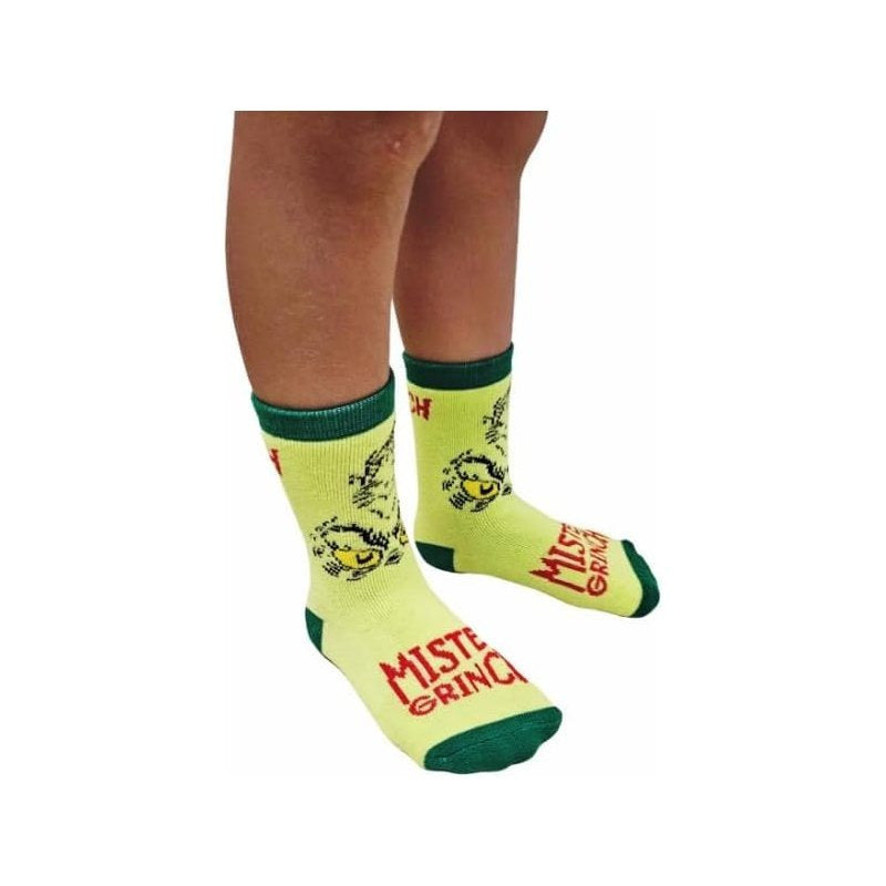 2 Paia Calzini Antiscivolo Ufficiali The Grinch - Calze Bambini Anti Scivolo Bimbi