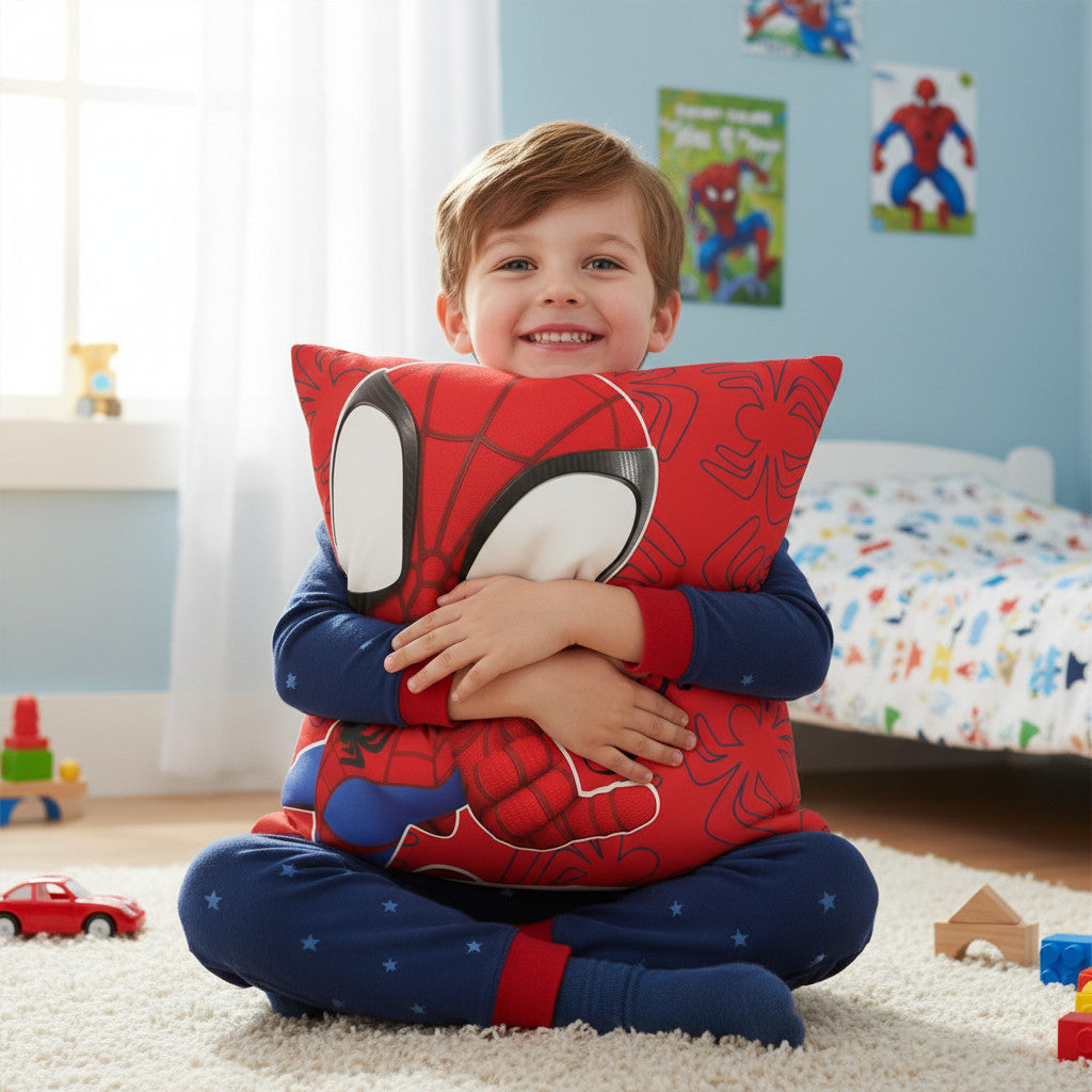 Cuscino ufficiale Arredo 40x40 cm morbido con imbottitura 100% poliestere SPIDEY