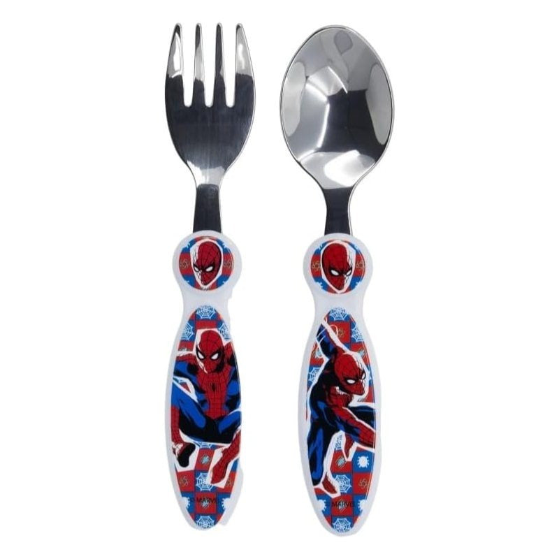 SPIDERMAN | Set Posate  Bambini in Acciaio Inossidabile - Forchetta e Cucchiaio (Spider-Man)