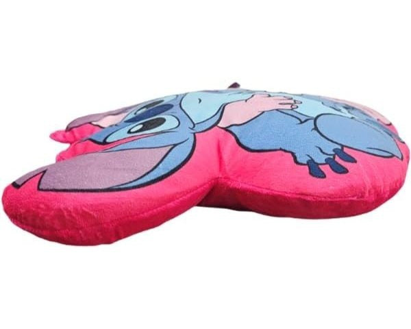 STITCH - Cuscino 3D ufficiale a forma di personaggio Sagomato, 31 cm x 33 cm, peluche lavabile, decorazione e relax