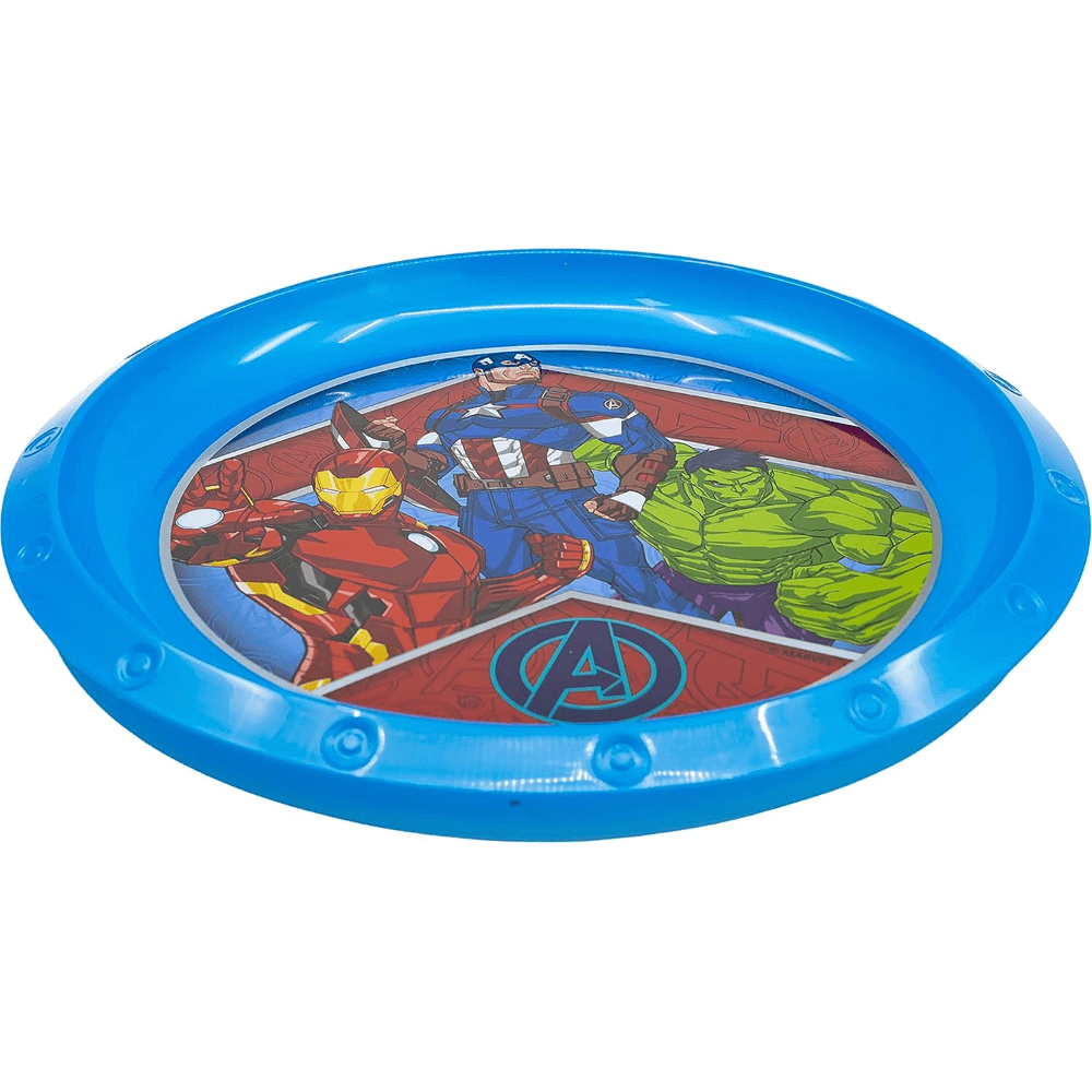HULK - Set di stoviglie riutilizzabile per bambini bicolore – Set composto da 5 pezzi: Piatto, ciotola, bicchieri e posate per bambini e bebé