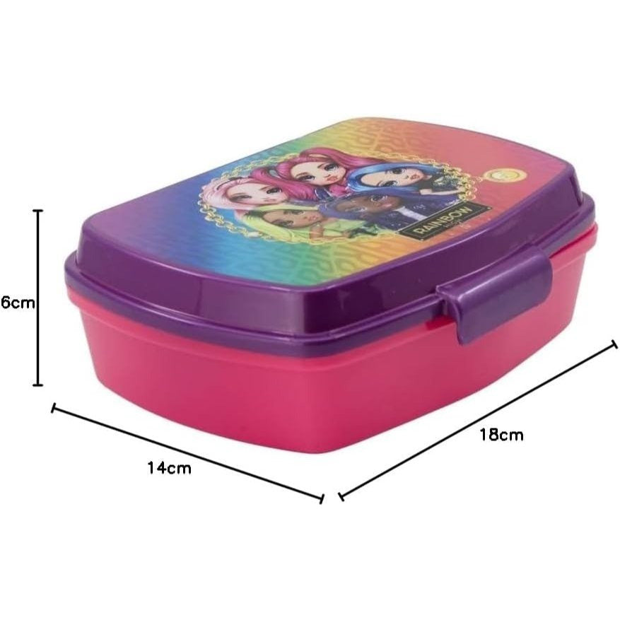 Contenitore Portapranzo Porta Merenda Scatola Sandwich Box Bambini Rainbow High