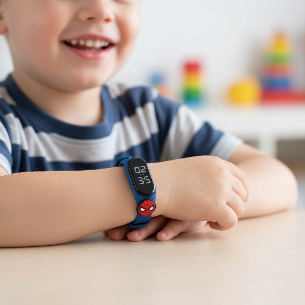 Orologio digitale per Bambini Led con pin 3D SPIDER