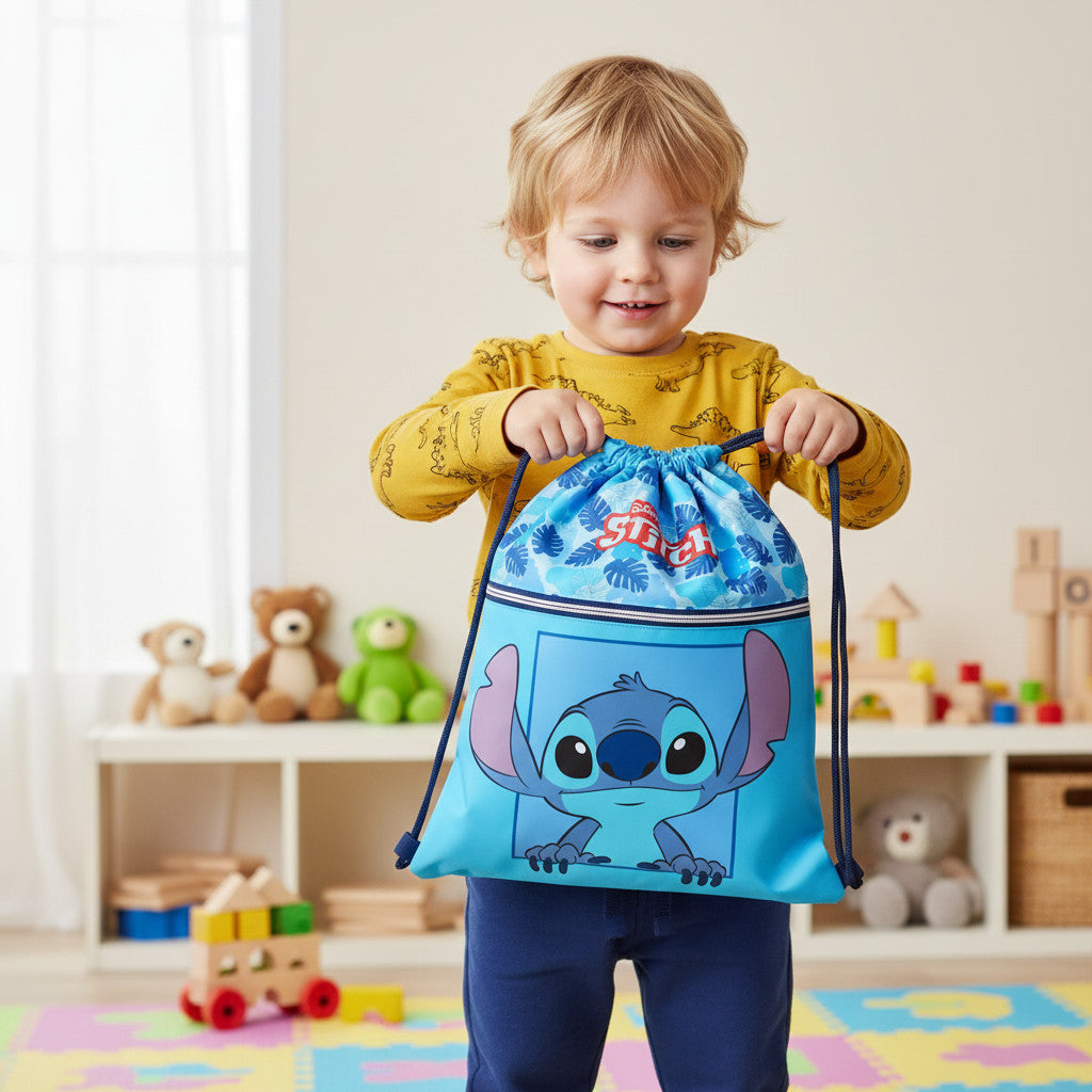 Sacca Sportiva per Bambino, Borsa Zaino per Asilo, Palestra, Piscina, Viaggio, Portascarpe