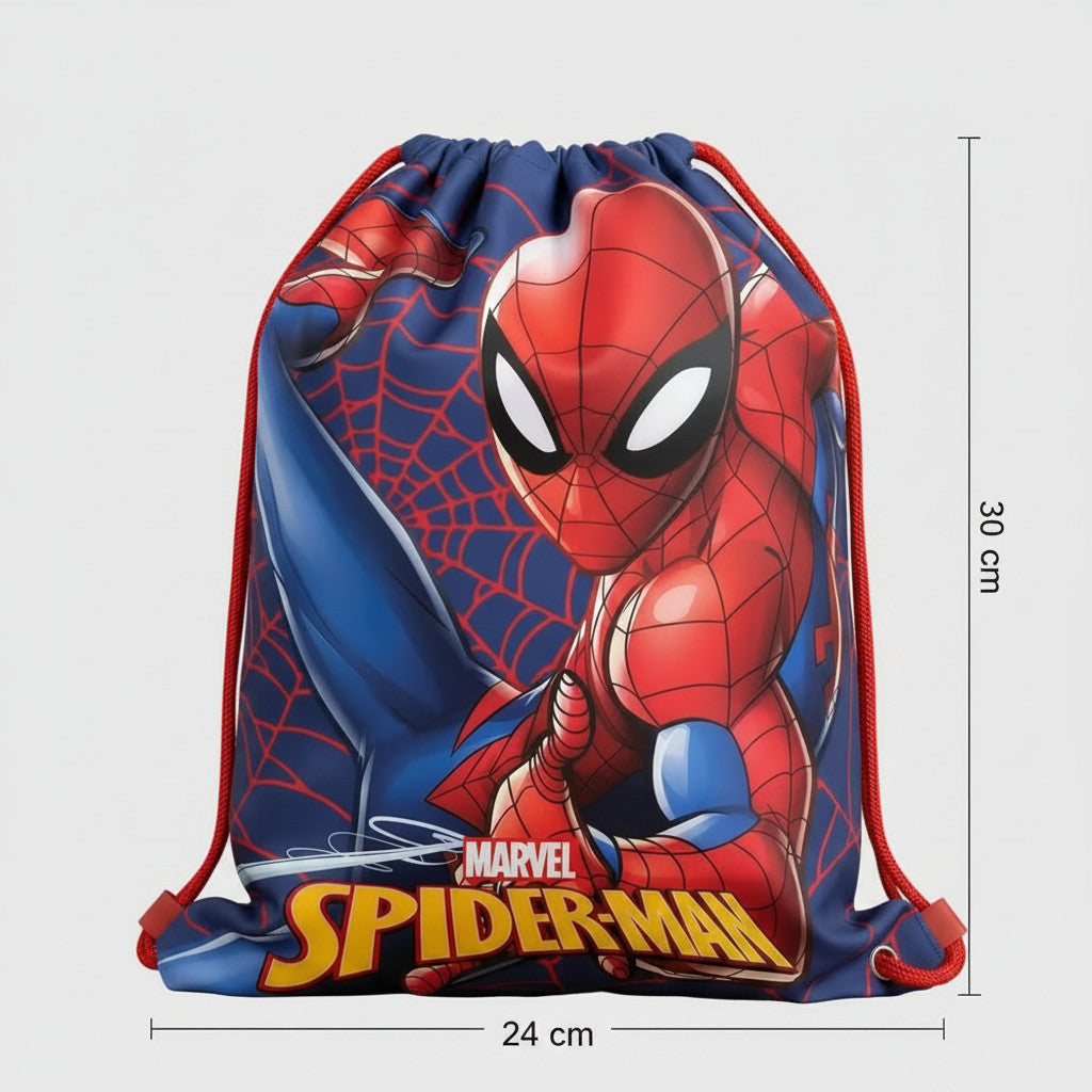 Sacca Sportiva per Bambino, Borsa Zaino per Asilo, Palestra, Piscina, Viaggio, Portascarpe SPIDER