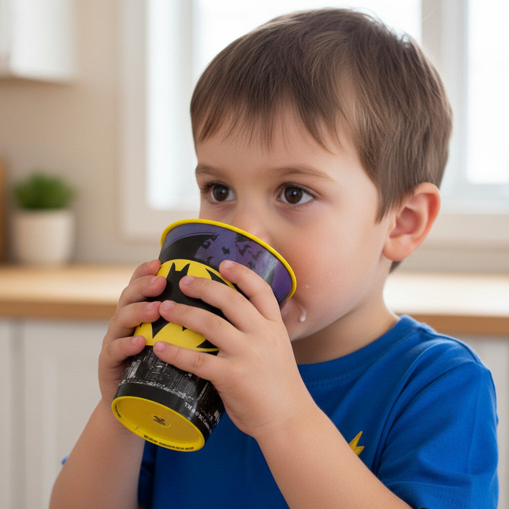 Set 2 Bicchieri per Bambini 260 ml in plastica Regalo per Ragazzi - Adatto per lavastoglie e microonde