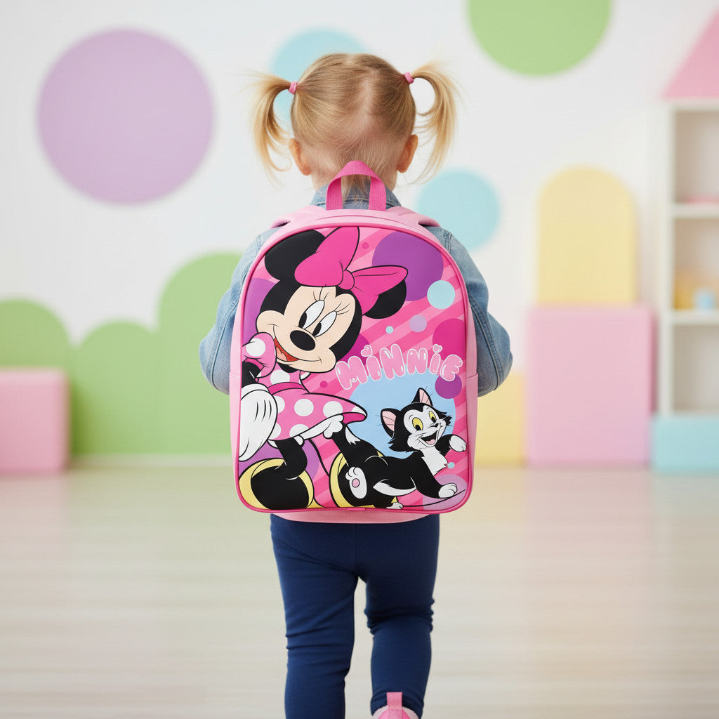 Zaino per bambini Zainetto Asilo Infanzia per la Scuola e tempo libero con chiusura lampo (per MINNIE)