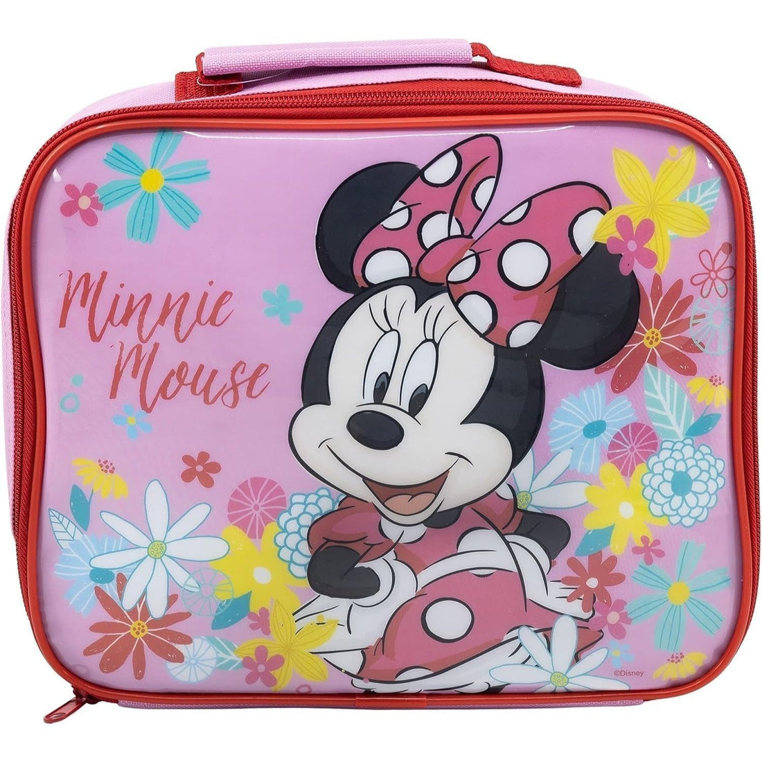 Borsa Termica Rettangolare Impermeabile Porta Pranzo Bambini con Manico - Gadget Scuola (Minnie Mouse Topolina)