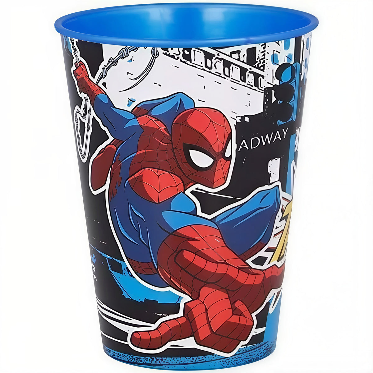 Set 2 Bicchieri  Bambini 260 ml in plastica Senza BPA Regalo  Ragazzi (Spiderman Street)