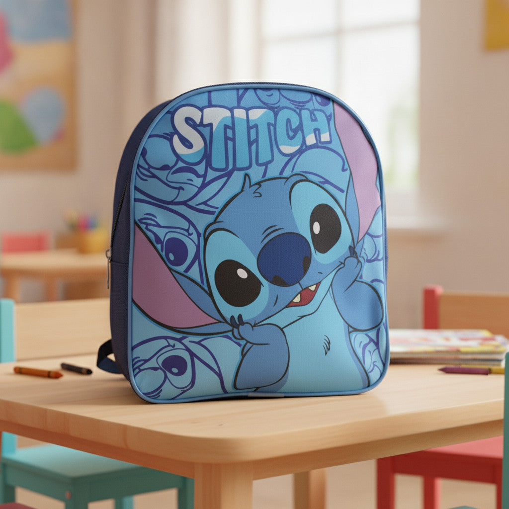 Zaino per bambini Zainetto Asilo Infanzia per la Scuola e tempo libero con chiusura lampo (per STITCH bimbo)