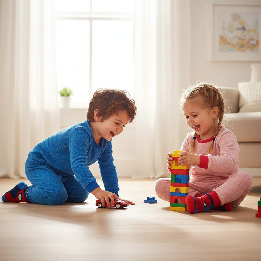 2 paia Calzini Antiscivolo Ufficiali Spider-Man - Calze Bambini Anti Scivolo