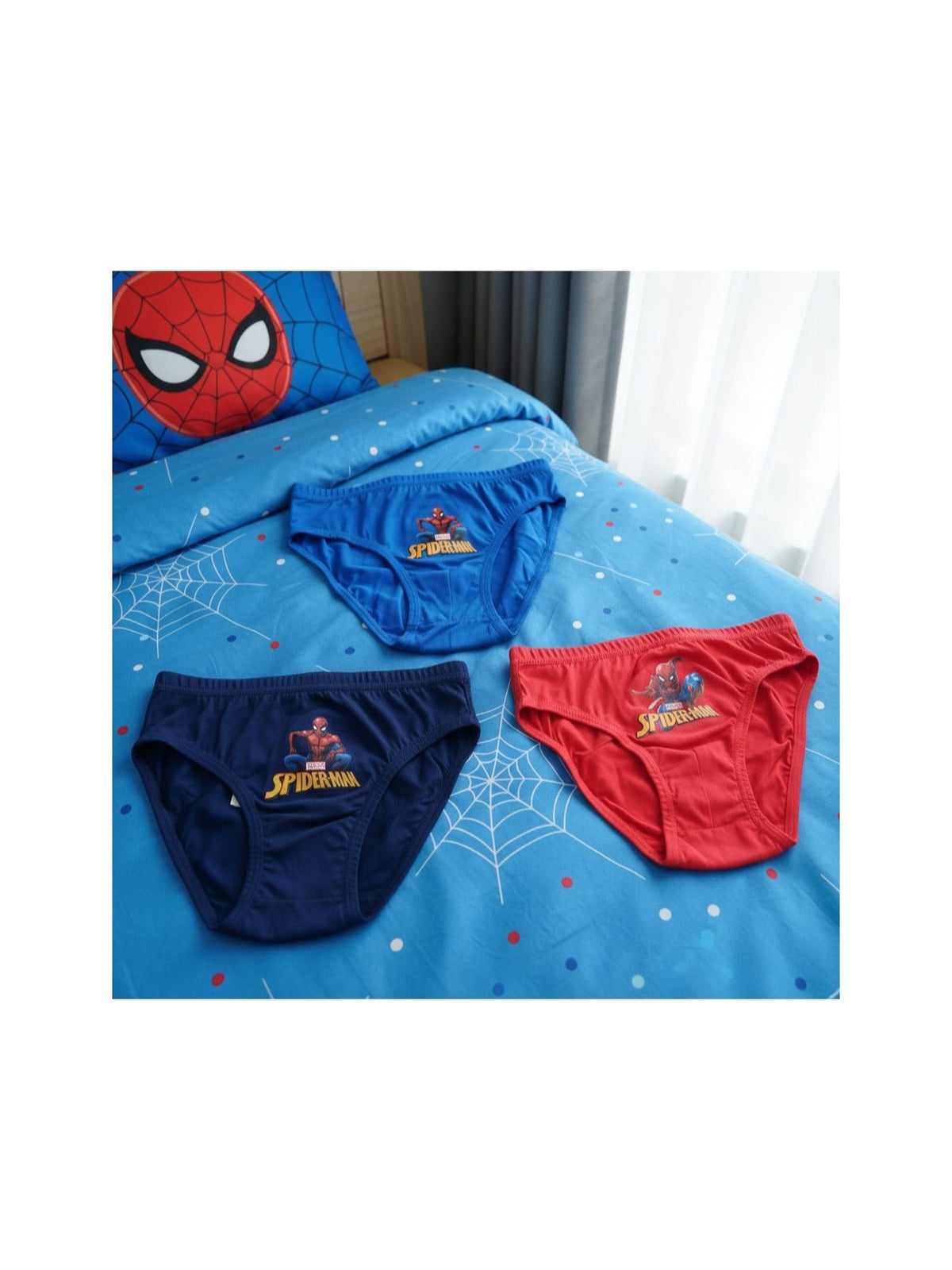 Set Mutande 3 Pezzi Mutandine in Cotone  Bambini Slip Mutanda Intimo 6 Anni Spiderman