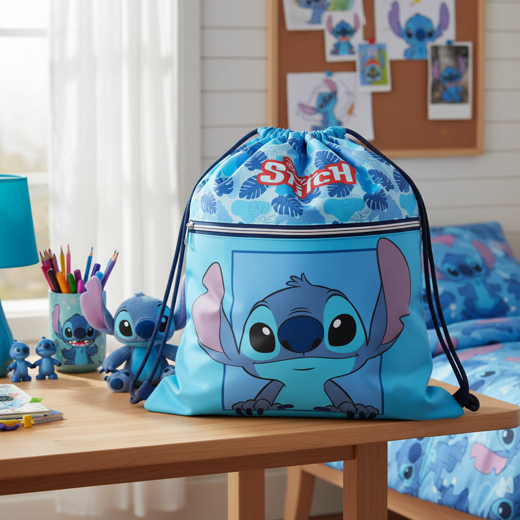 Sacca Sportiva per Bambino, Borsa Zaino per Asilo, Palestra, Piscina, Viaggio, Portascarpe