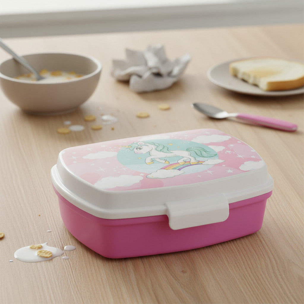 Contenitore Portapranzo Porta merenda Scatola Sandwich Box  Bambini (Unicorno bambina)