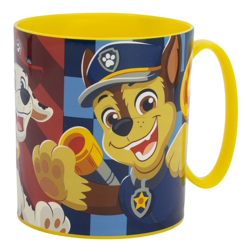 Tazza Bicchiere in plastica 350ml per Microonde con manico Bambini colazione Cuccioli