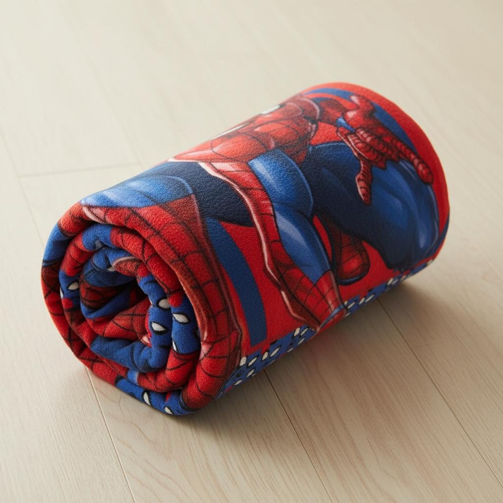 Coperta Ufficiale Plaid Morbida e Calda 100x140cm per Bambini Pile con stampa Idea Regalo SPIDER