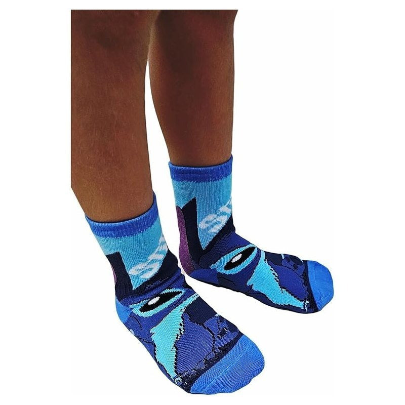 Stitch - 2 paia Calzini antiscivolo ufficiali Calze bambini Stitch anti scivolo