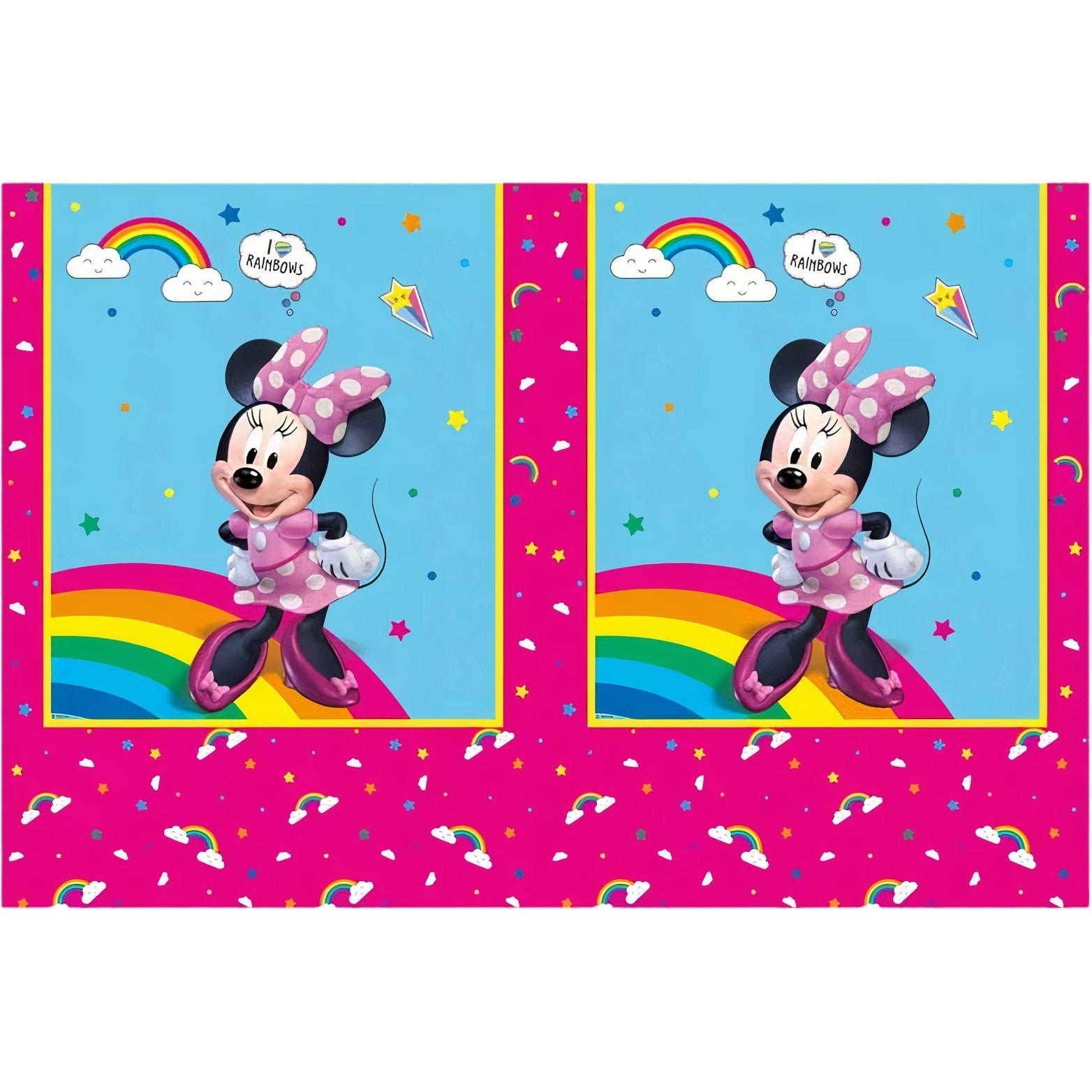 Tovaglia decorazione per compleanno dei bambini e feste a tema, Rettangolare, 120 cm x 180 cm, lavabile TOPOLINA