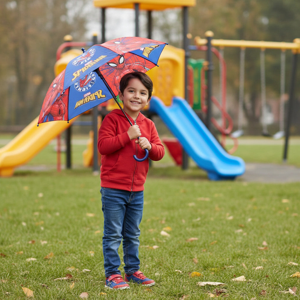 OMBRELLO PER BAMBINI IN TESSUTO CON APERTURA AUTOMATICA E STRUTTURA 8 RAGGI - SPIDER