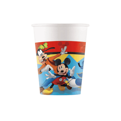 Kit Festa 8 Persone Set Tavola Addobbi Party Compleanno con 8 Piatti, 8 Bicchieri e tovaglioli - TOPOLINO