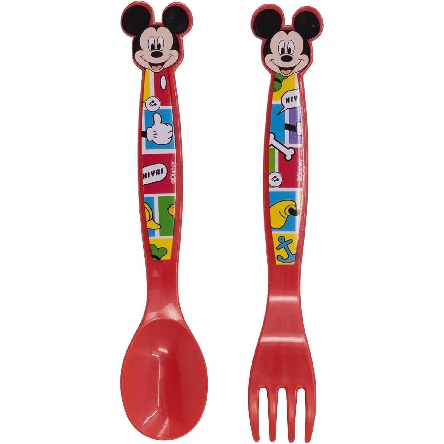 Set Posate per Bambini in Plastica Alimentare - Forchetta e Cucchiaio Made in Spain TOPOLINO
