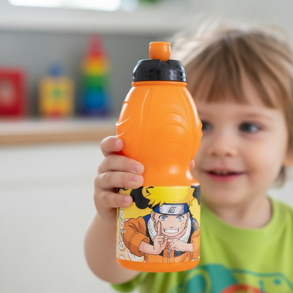 NARUTO - Borraccia Sport in plastica Bottiglia per Bambini 400ML con beccuccio retraibile