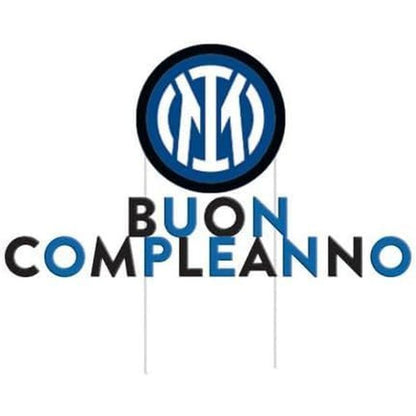 Decorazione Torta Topper Buon Compleanno 18x19 cm - INTER