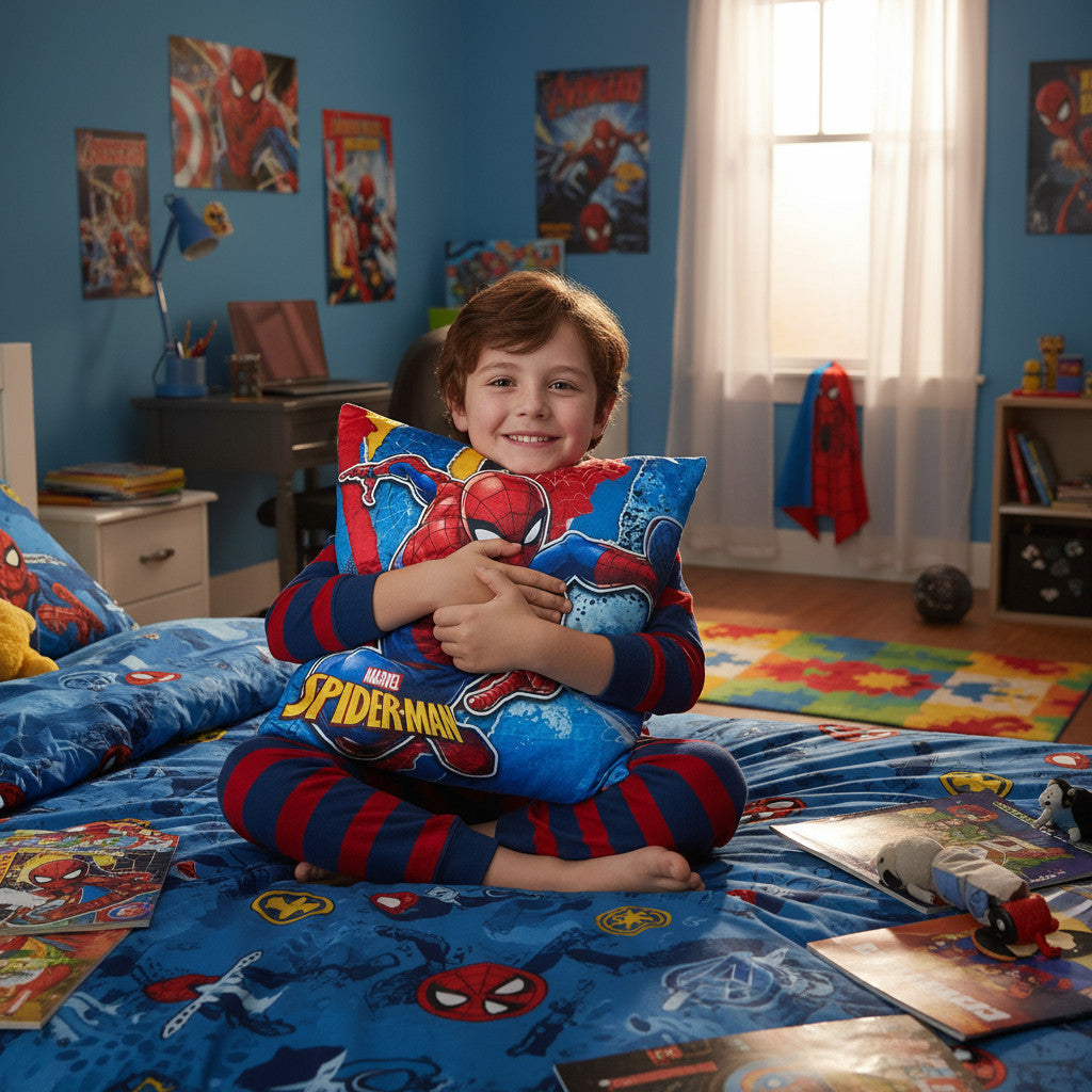 Cuscino Arredo 40x40 cm morbido con imbottitura 100% poliestere (SPIDERMAN)