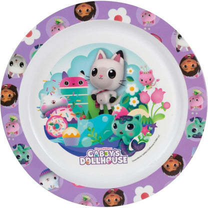 Set di stoviglie riutilizzabile per bambini bicolore – Set composto da 3 pezzi: Piatto, ciotola e bicchiere per bambini e bebé GABBY