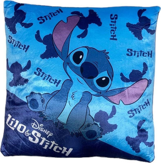 STITCH - Cuscino Ufficiale Arredo 40x40 cm morbido con imbottitura 100% poliestere per cameretta bambini e ragazzi