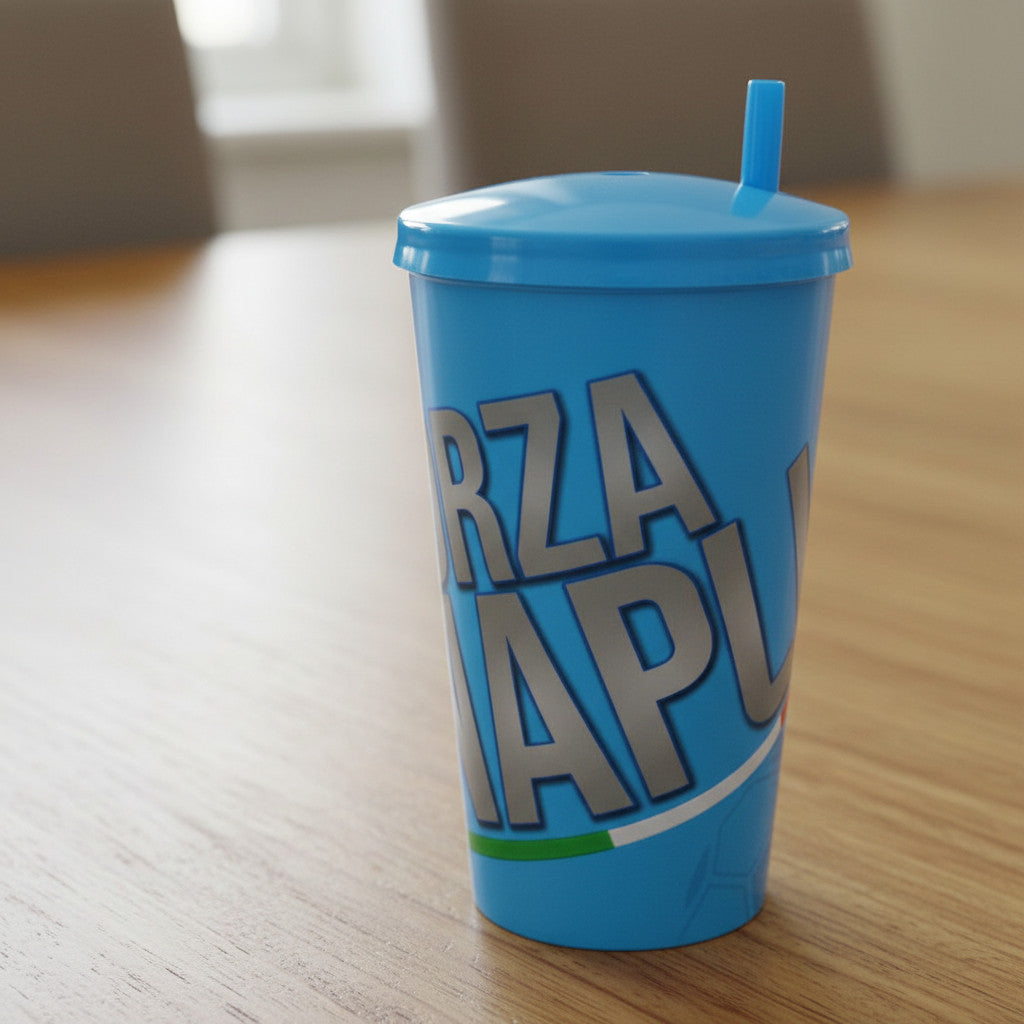 Kids Cup Con Cannuccia e coperchio Riutilizzabile - 430 ml