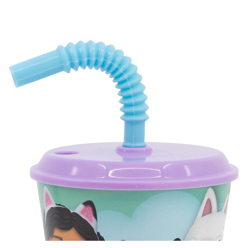 Kids' Cup Con Cannuccia e coperchio Riutilizzabile - 430 ml
