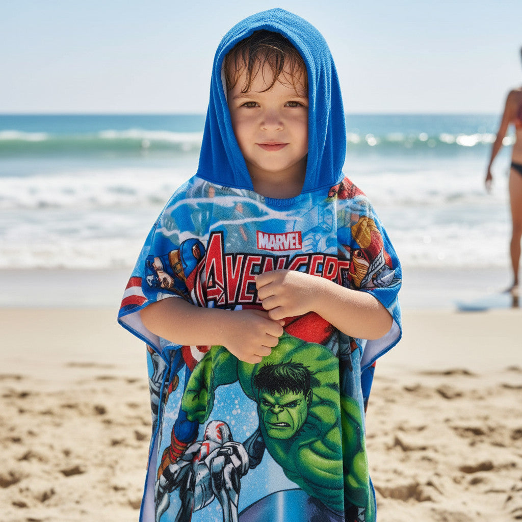 Poncho con cappuccio Asciugamano da spiaggia Mare e piscina Accappatoio in microfibra 55X90 cm asciugatura rapida, ultra