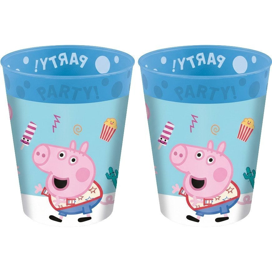 Set 2 Bicchieri per Bambini 260 ml in plastica Regalo per Bimbi e Neonati - Adatto per lavastoglie e microonde