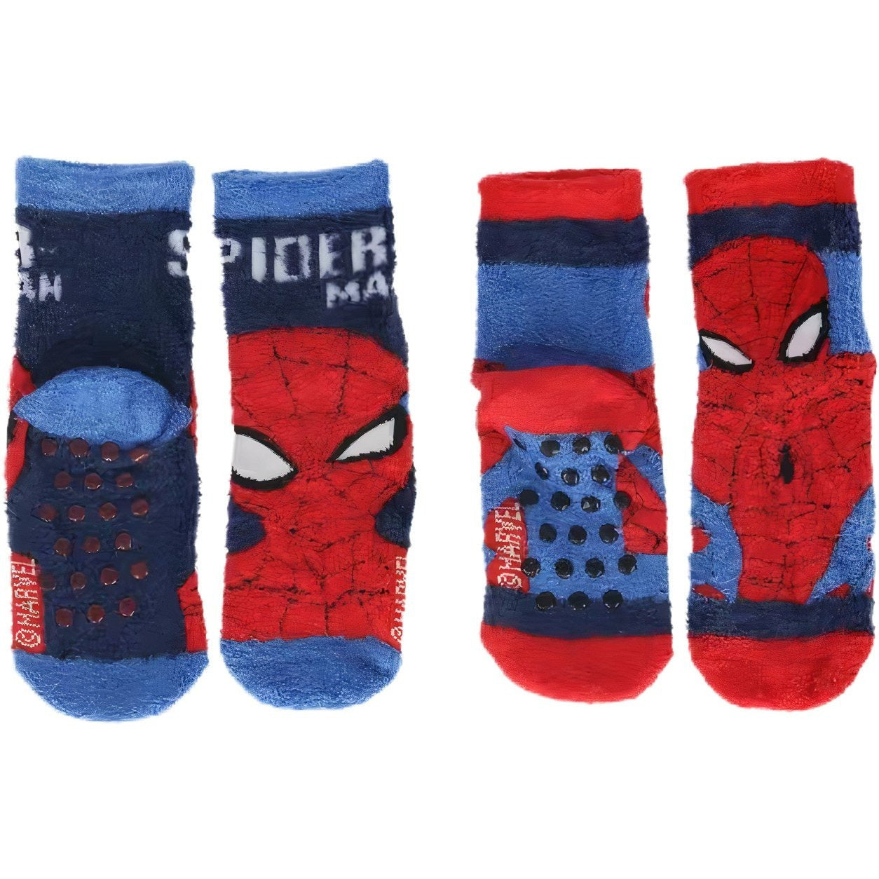 2 paia Calzini Antiscivolo Ufficiali Spider-Man - Calze Bambini Anti Scivolo