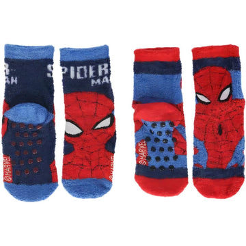 2 paia Calzini Antiscivolo Ufficiali Spider-Man - Calze Bambini Anti Scivolo
